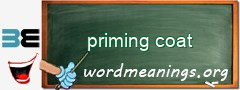 WordMeaning blackboard for priming coat